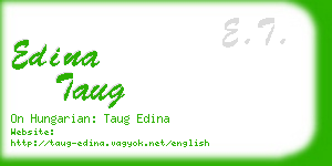 edina taug business card